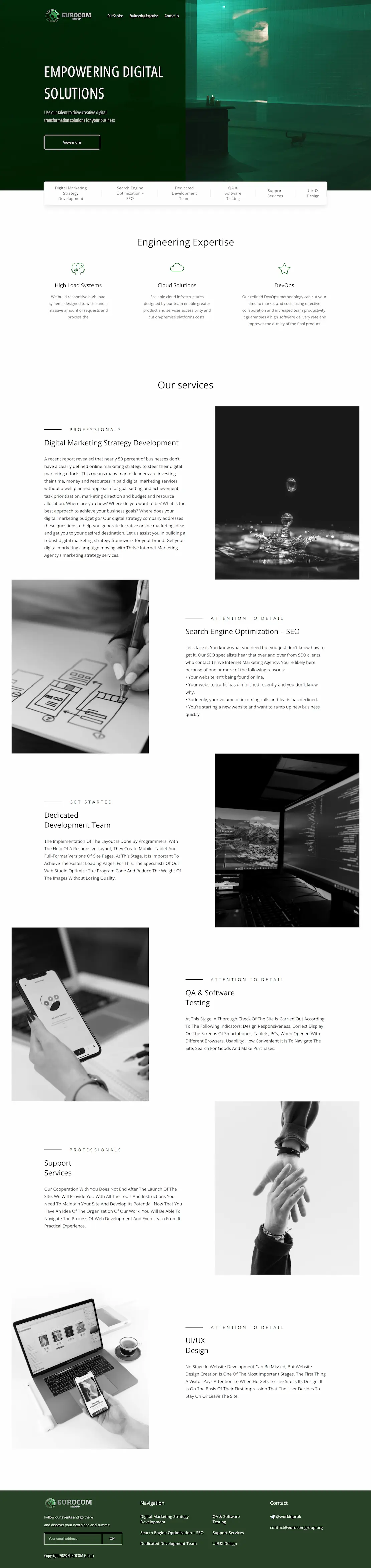 Website refresh project preview